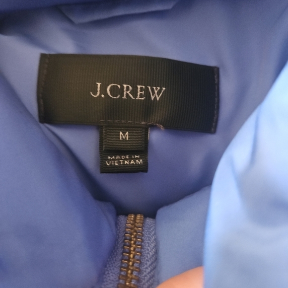 J.Crew Womens Mountain Puffer Perrywinkle Blue Quilted Lightweight Down Vest M - Picture 8 of 15